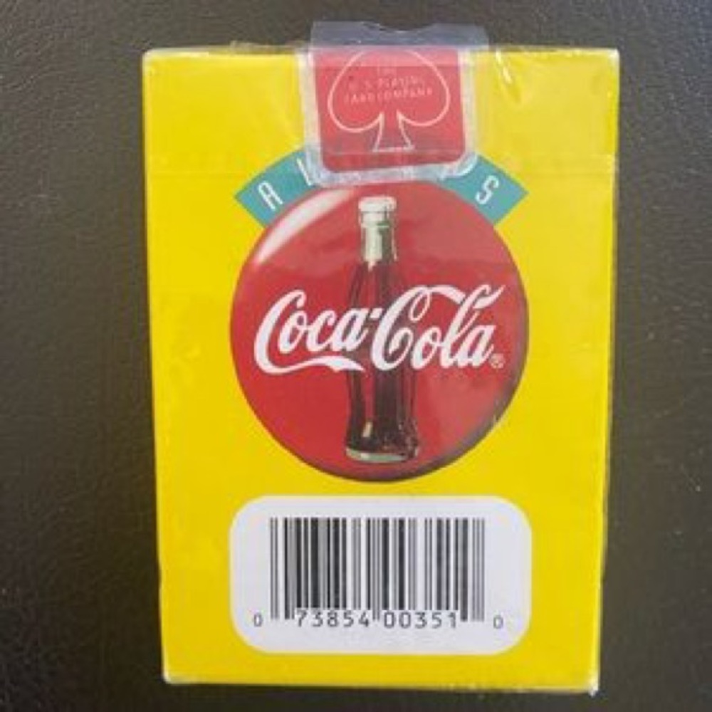 Coca Cola Yellow Playing Cards with Red Logo - Picture 3 of 4